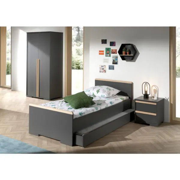 Combinaison de chambre d'enfant 3 London-anthracite/hêtre