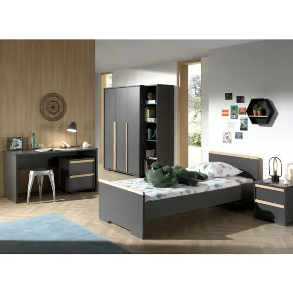 Combinaison de chambre d'enfant 11 London-anthracite/hêtre