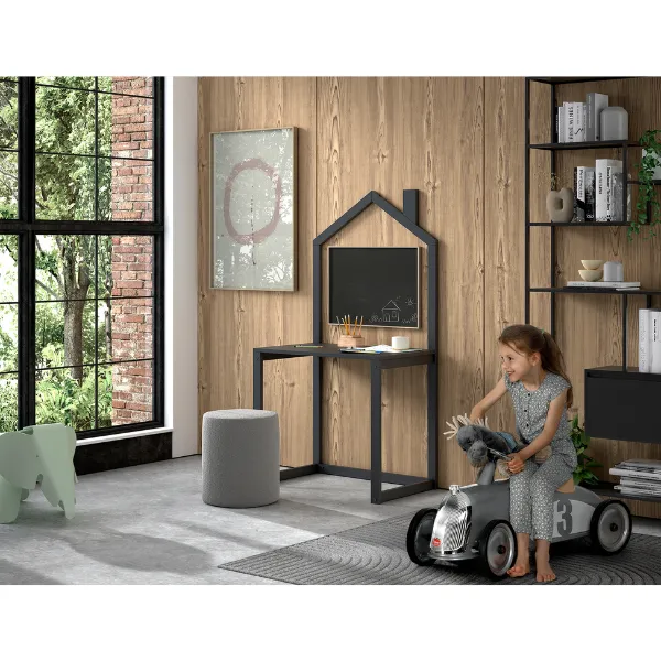 Bureau enfant Dallas - 81x50x151 cm - Noir