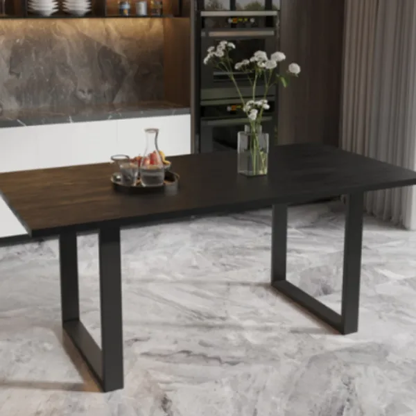 Table à manger Margot 180 x 90 cm-noir