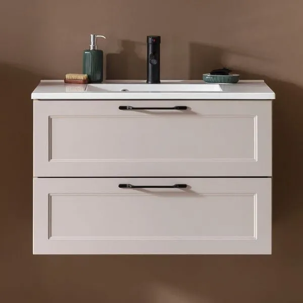 Meuble lavabo Meran | 80 x 47 x 56 cm | Couleur cachemire