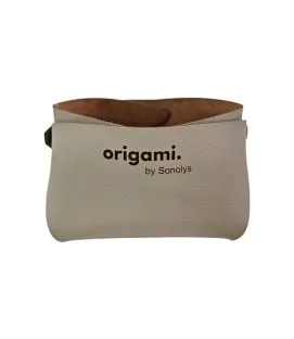 Panier carré beige PVC 10x10x7 cm Origami Sonolys