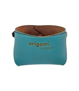 Panier carré vert émeraude PVC 10x10x7 cm Origami Sonolys