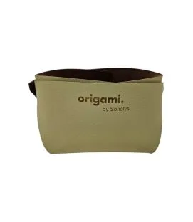 Panier carré vert tilleul PVC 10x10x7 cm Origami Sonolys