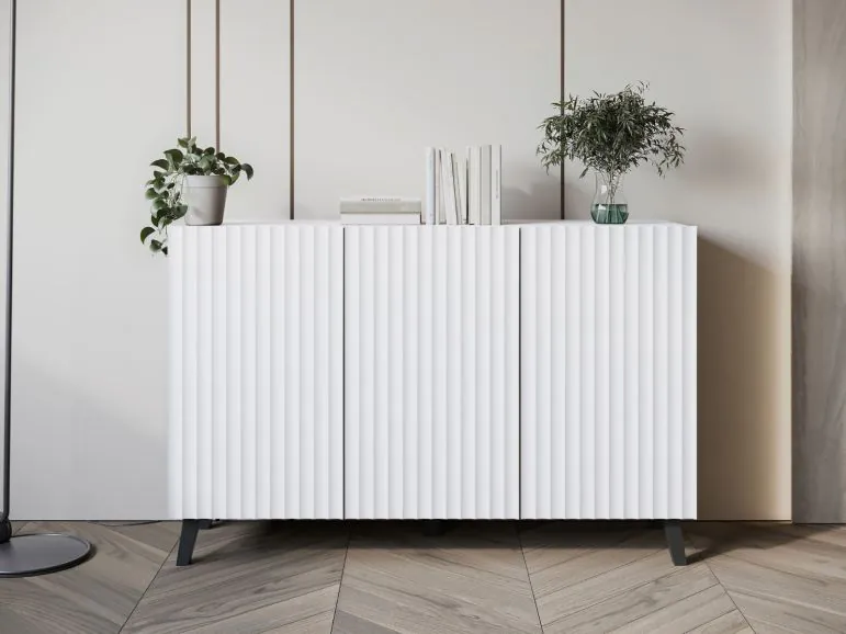 Buffet/bahut FUKETTE 3 portes blanc