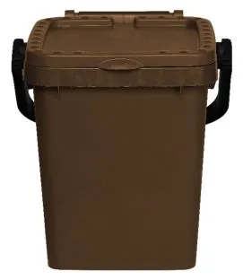 Seau à compost plastique 20 L marron Probbax