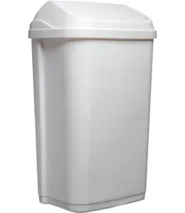 Poubelle couvercle basculant blanc 25 L 25,5 cm x 53,5 cm Probbax