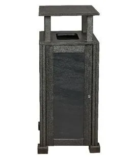 Station de tri sélectif extérieure 1 flux avec toit aluminium 80 L carbone Probbax