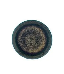 Assiette à dessert rond vert grès émaillé Ø 21 cm Palazzo Medard De Noblat