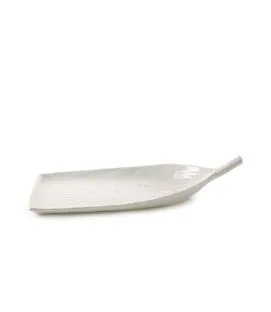 Palette porcelaine culinaire Blanc albâtre 36x21x8,5 cm Yli Revol