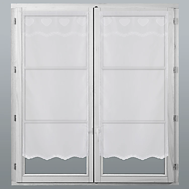 Petits Voilages Brodés Coeur