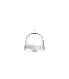 Poduim avec cloche résine Nacryl® blanc Ø 10 cm 11 cm Mealplak Revol