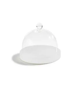 Podium avec cloche résine Nacryl® blanc Ø 18 cm 14 cm Mealplak Revol