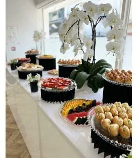 Présentoir noir Ø 40 cm 100 cm Lelu (4 pièces)