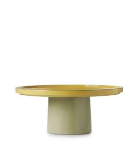 Présentoir à pâtisserie porcelaine culinaire curcuma Ø 33 cm 14 cm Caractère Revol