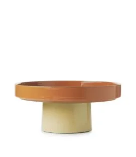 Présentoir à pâtisserie porcelaine culinaire cannelle Ø 23 cm 10 cm Caractère Revol