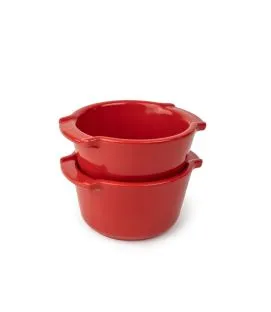 Plat à four rond rouge porcelaine Ø 11 cm Appolia Peugeot Saveurs