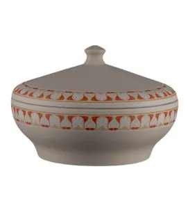 Soupière avec couvercle rond baantna argila Décor Rangeen porcelaine Ø 23,7 cm Earth Rak