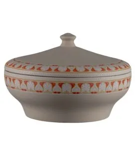 Soupière avec couvercle rond baantna argila Décor Rangeen porcelaine Ø 27,2 cm Earth Rak