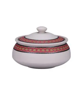 Bol avec couvercle rond baantna argila Décor Utsav porcelaine Ø 18,5 cm Earth Rak