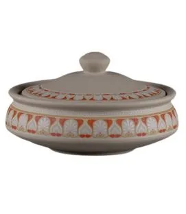 Bol avec couvercle rond baantna argila Décor Rangeen porcelaine Ø 15,5 cm Earth Rak