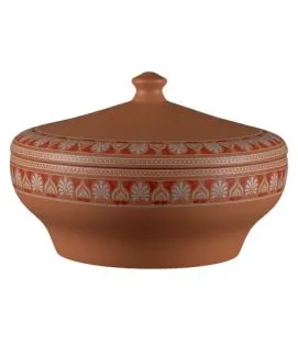 Soupière avec couvercle rond baantna tero Décor Rangeen porcelaine Ø 27,2 cm Earth Rak