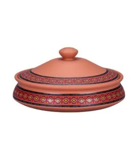 Bol avec couvercle rond baantna tero Décor Utsav porcelaine Ø 16,5 cm Earth Rak