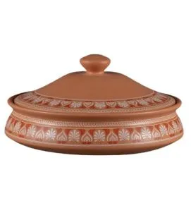 Bol avec couvercle rond baantna tero Décor Rangeen porcelaine Ø 19,5 cm Earth Rak