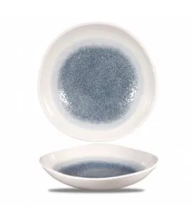 Saladier rond bleu porcelaine vitrifiée Ø 25,3 cm Raku Churchill