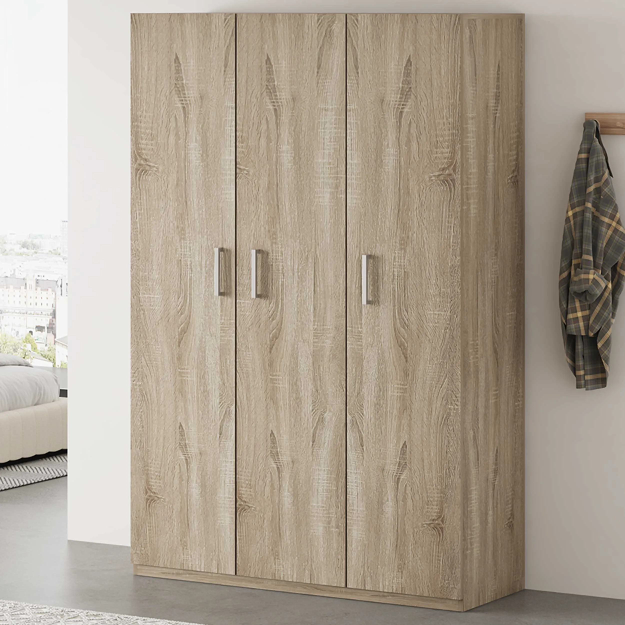 Armoire de rangement Sonoma à 3 portes : Mike 120cm'