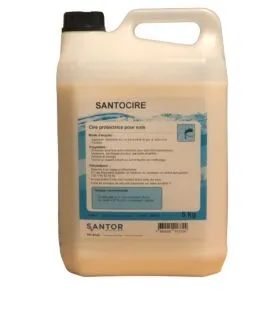 Cire hyrdosoluble pour l'entretien des sols 5 KG Santocire Santor