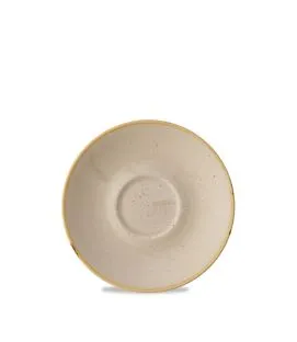 Sous-tasse à cappuccino / thé Nutmeg Cream porcelaine vitrifiée Ø 15 cm Stonecast Nutmeg Churchill
