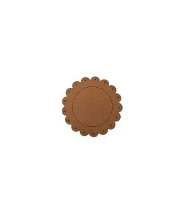Sous verre camel PVC Ø 12 cm Flower Sonolys