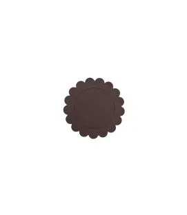 Sous verre chocolat PVC Ø 12 cm Flower Sonolys