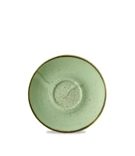 Sous-tasse à cappuccino / thé Sage Green porcelaine vitrifiée Ø 15 cm Stonecast Sage Churchill