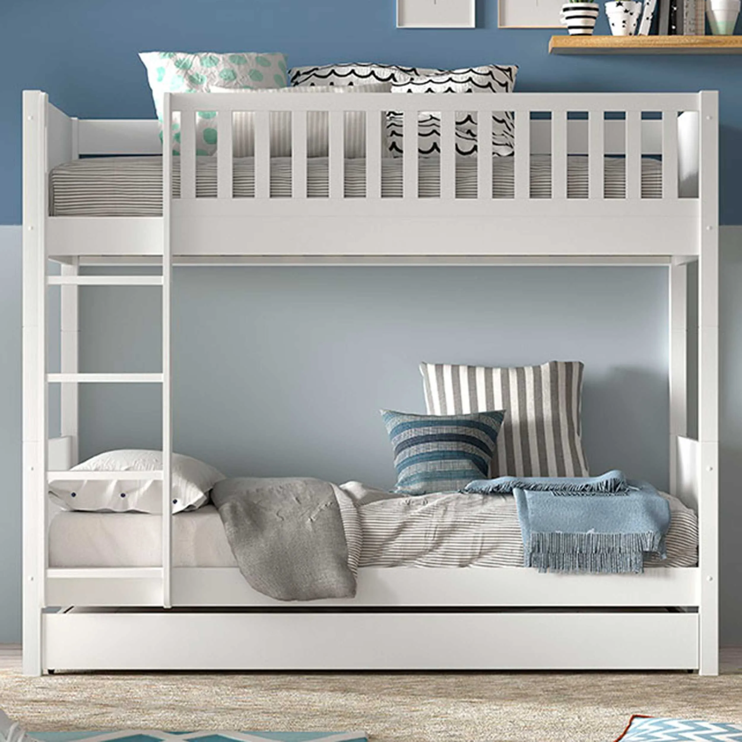 Lit superposé Scottie avec tiroir-lit - blanc