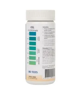 Flacon de 50 bandelettes testeur d'huile à usage unique papier Pro.cooker