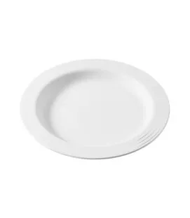 Assiette rond blanc fibre végétale Ø 13,4 cm Liliroc Saint Romain