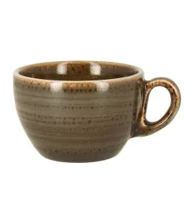 Tasse à café brun porcelaine vitrifiée 23 cl Ø 9 cm Twirl Rak
