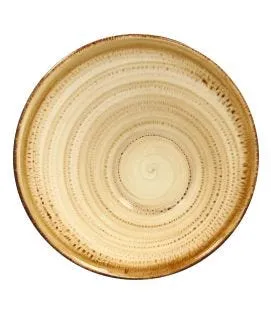 Saladier irrégulier beige porcelaine vitrifiée Ø 21,5 cm Twirl Rak