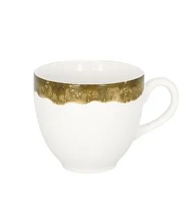 Tasse à déjeuner vert porcelaine vitrifiée 28 cl Ø 9 cm Woodart Rak