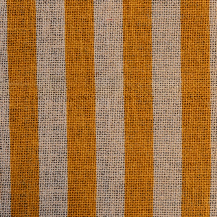 Tissu rayé en jute naturelle