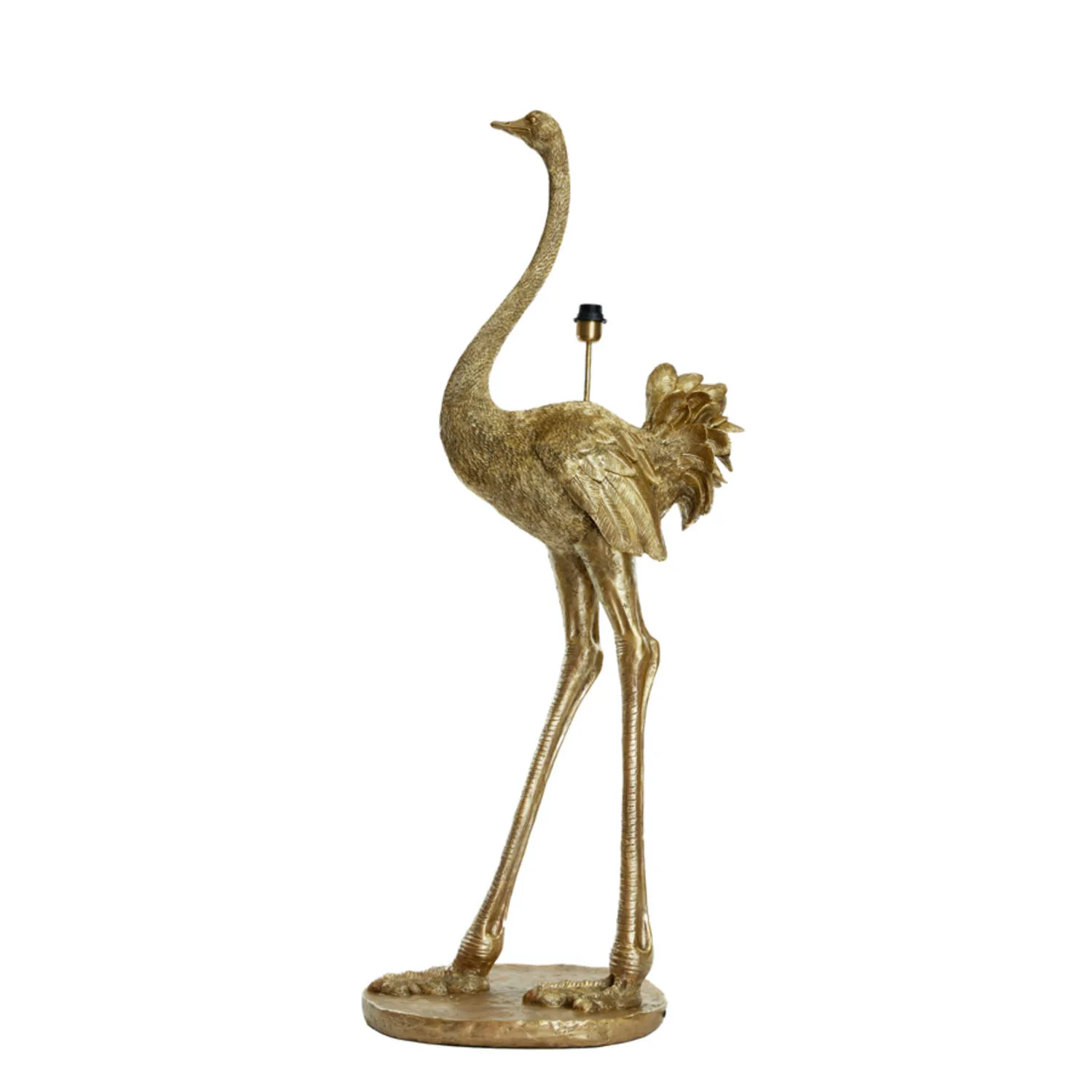 socle de lampe autruche dorée Light & Living Ostrich – H. 146,5 cm