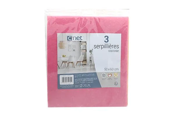 3 SERPILLIERES 50X56CM