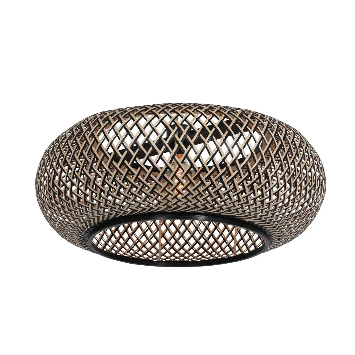 Abat-jour en bambou naturel bohémien Steinhauer