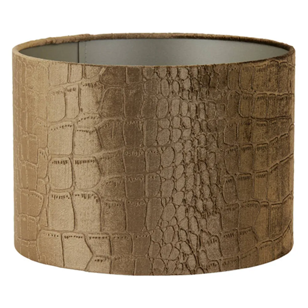 Abat-jour brun effet peau de crocodile Light & Living Praya – Ø 30 cm