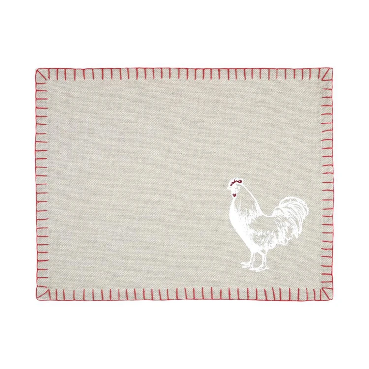 Set de table coq en coton