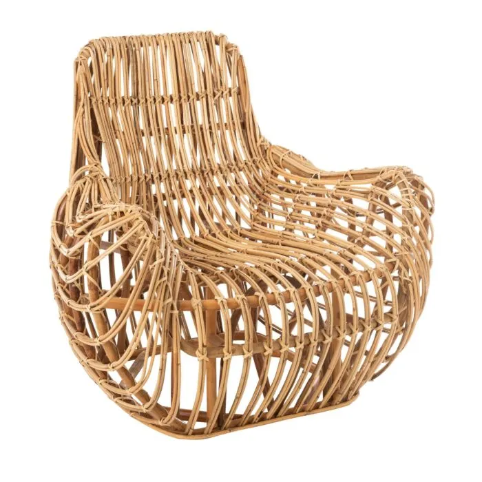 Ana, fauteuil évasé, rotin non écorcé