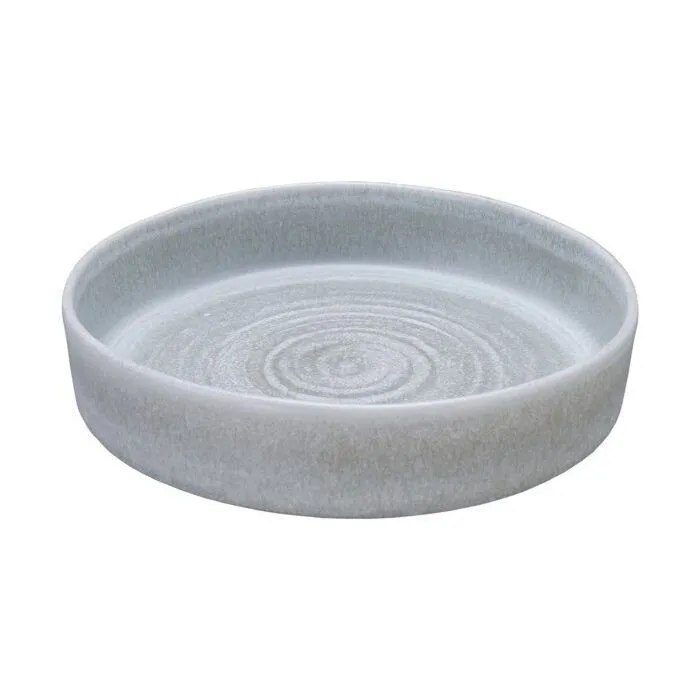 Finley Grey, assiette à pâtes grise, grès cérame