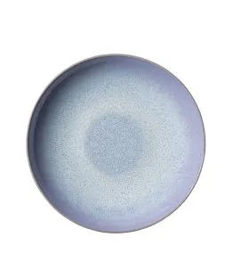 Assiette coupe creuse rond bleu porcelaine Ø 23 cm Azure Accolade